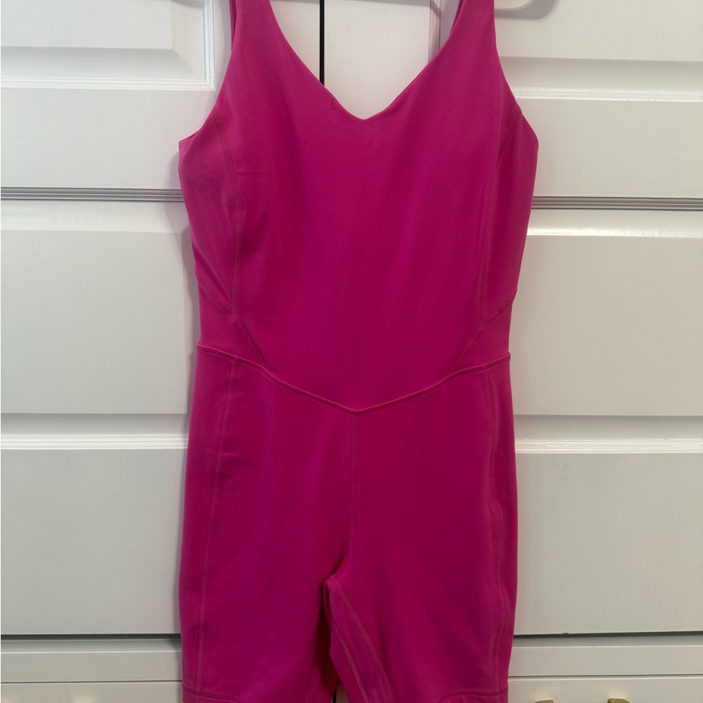 Lululemon Athletica Pink Jumpsuit with V-Neckline